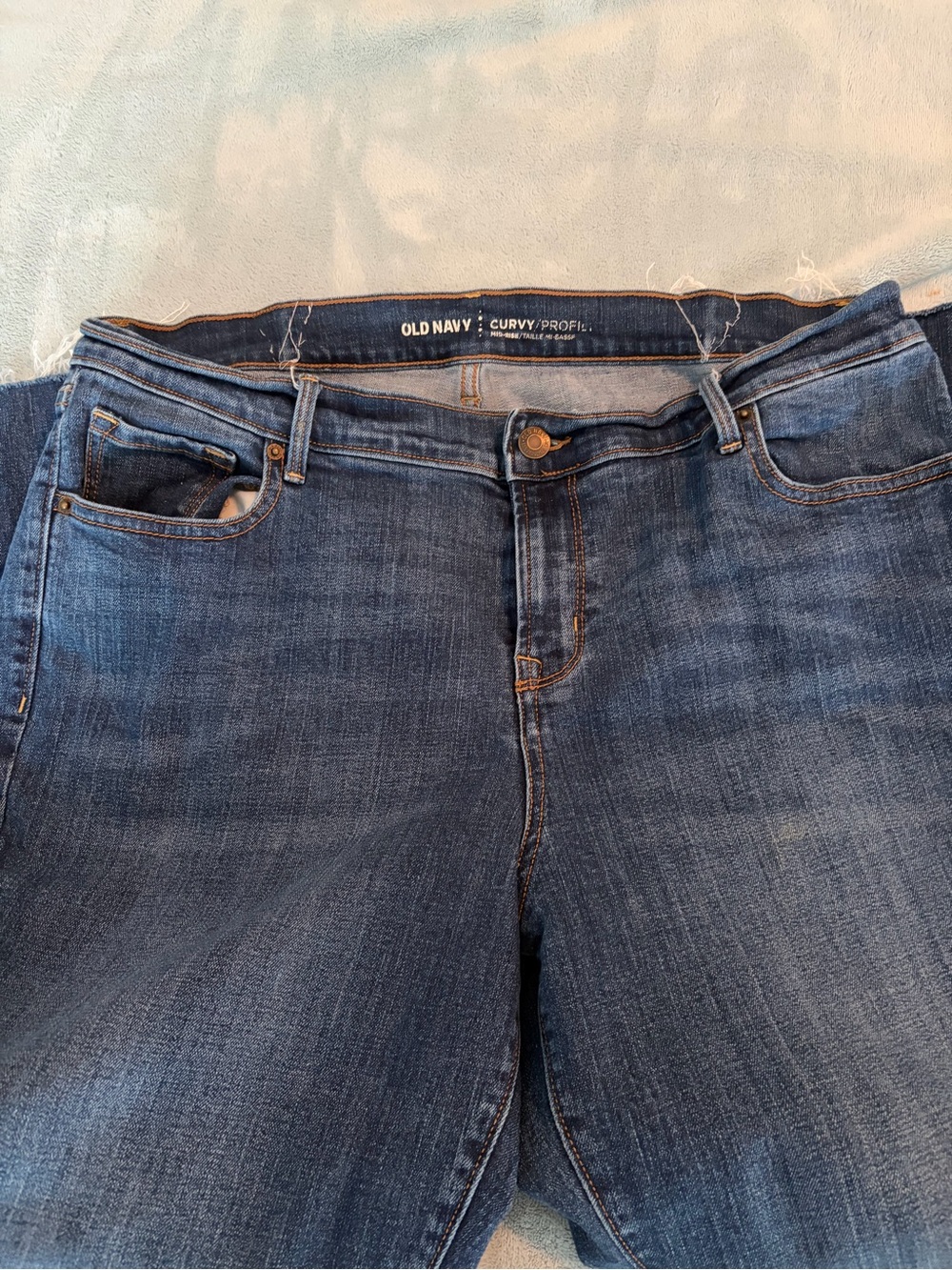 Old Navy Dark Blue High-Rise Curvy Jeans
